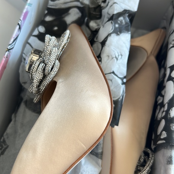 Jeffery Campbell x REVOLVE Viviana Mules in satin creme with rhinestones - Picture 10 of 12